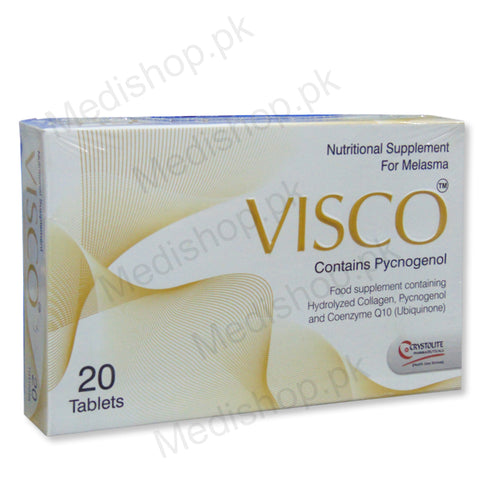 Visco tablets nutritional supplement for melasma skin care face treatment crystolite pharma
