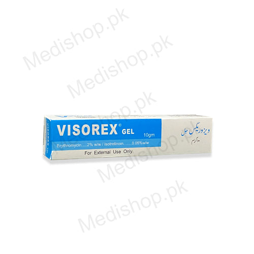 Visorex gel 10gm erythromycin isotretinoin valor pharma acne care