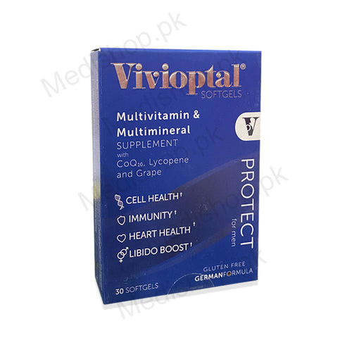    Vivioptal Protect for men wellness multivitamins multimineral supplements softgel capsules captek usa nature line