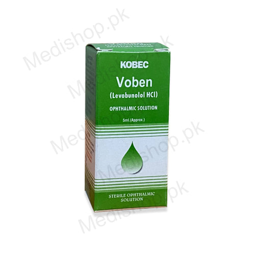 Voben Eye drops levobunolol HCL Kobec pharma