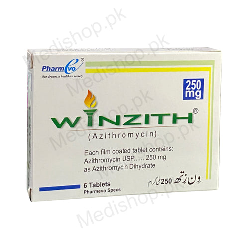    Winzith azithromycin tablets 250mg Pharmevo antibiotics