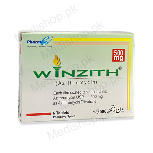    Winzith azithromycin tablets 500mg Pharmevo antibiotics
