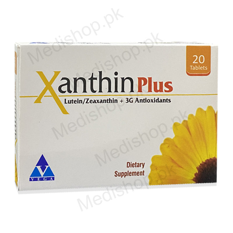 Xanthin plus lutein zeaxanthin 3g antioxidants dietary supplement vega pharma tablets