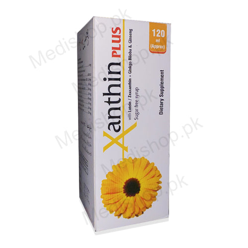Xanthin plus syrup lutein zeaxanthin 3g antioxidants dietary supplement vega pharma 120ml