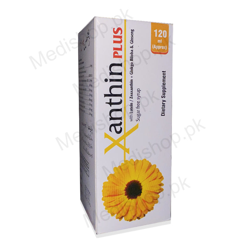 Xanthin plus syrup lutein zeaxanthin 3g antioxidants dietary supplement vega pharma 120ml