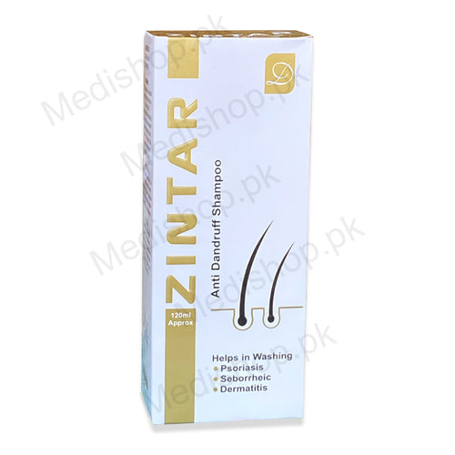 Zintar Anti Dandruff Shampoo 120ml haircare derma shine