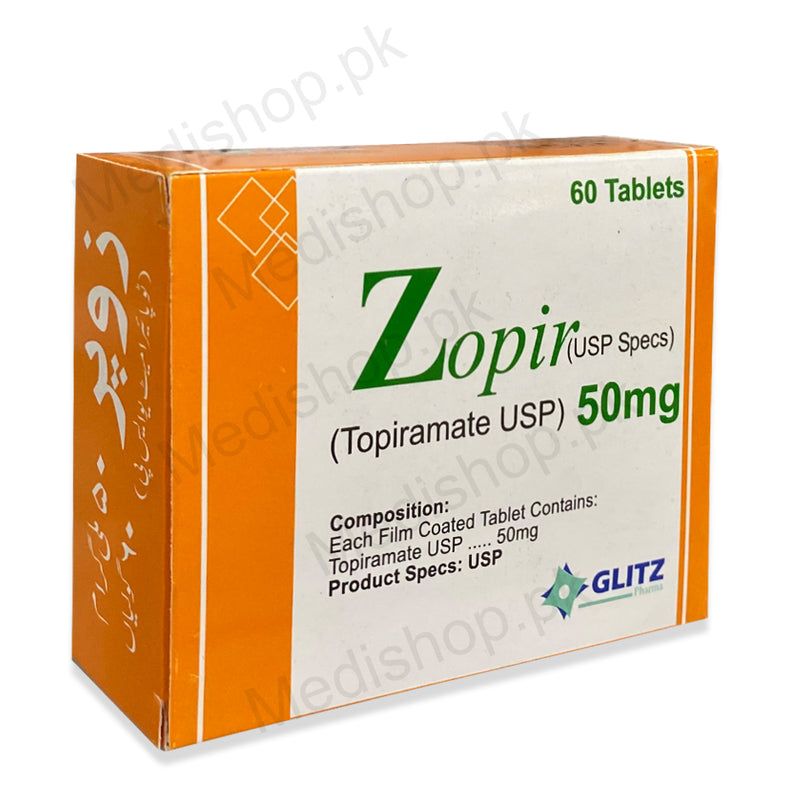    Zopir Tablets 50mg Topiramate USP Glitz Pharma