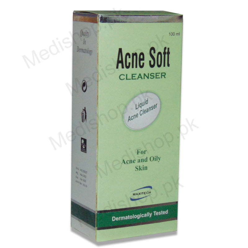 acne soft cleanser for acne and oily skin maxitech pharma