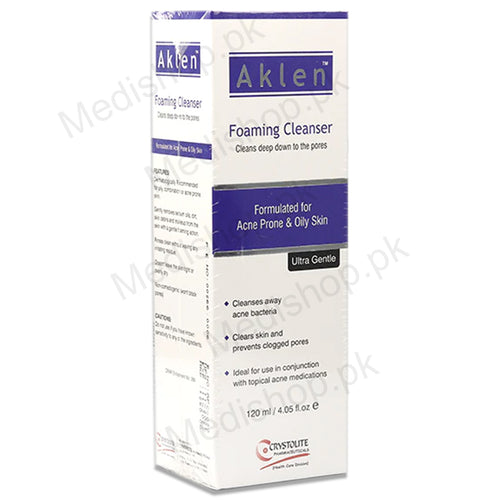 aklen foaming cleanser acne prone oily skin crystolite pharma