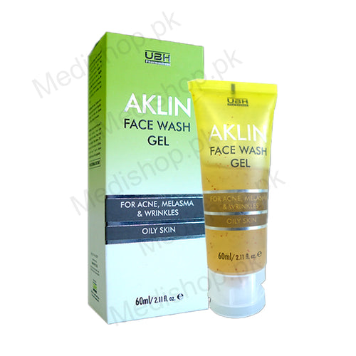 aklin face wash gel for acne melasma wrinkles ubh pharma
