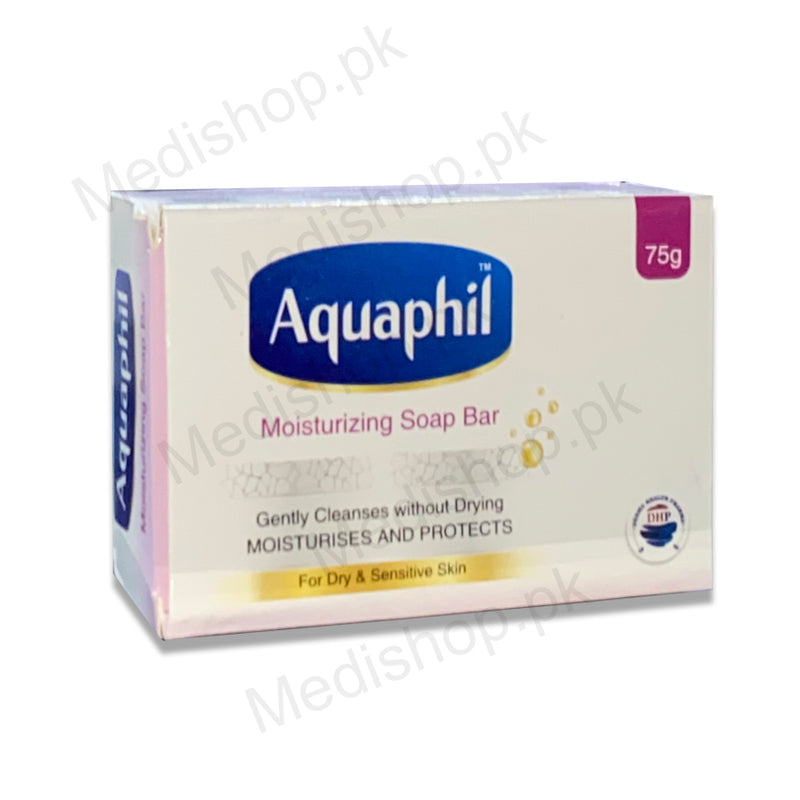    aquaphil moisturizing bar 75gm derma health care