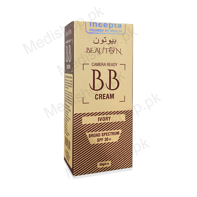 beauton bb cream ivory spf30 incepta pharma sun block care protection skin care