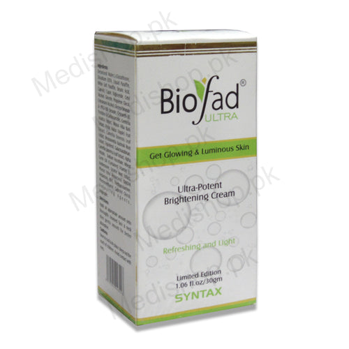 biofad  ultra potent brightening cream syntax pharma
