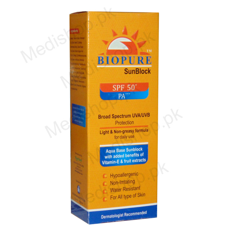 Biopure Sable Biopure Sunblock SPF 50 45gm – Medishop.pk