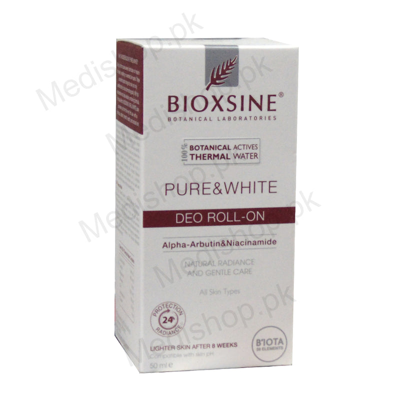 bioxsine pure and white deo roll on botanical laboratories