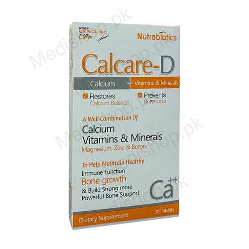 calcare-d calcium vitamin minerals supplement nutrabiotics To Help Maintain Healthy Immune Function Bone growth & Build Strong more Powerful Bone Support