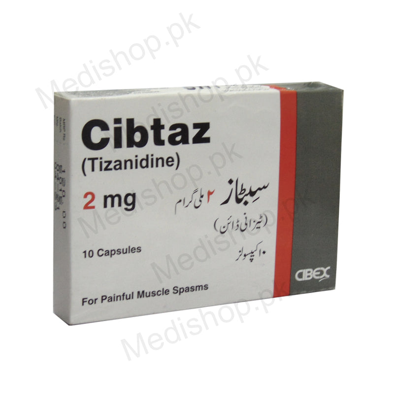 cibtaz 2mg tablet tizanidine capsule cibex