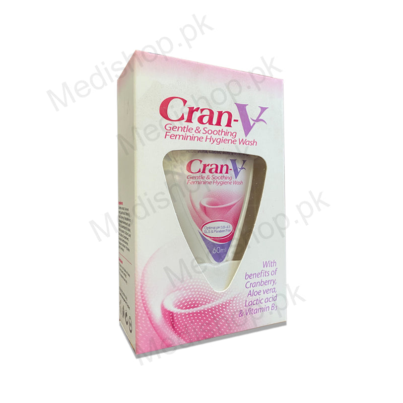 Cran-V Feminine Hygiene Wash 60ml safrin skin care women care