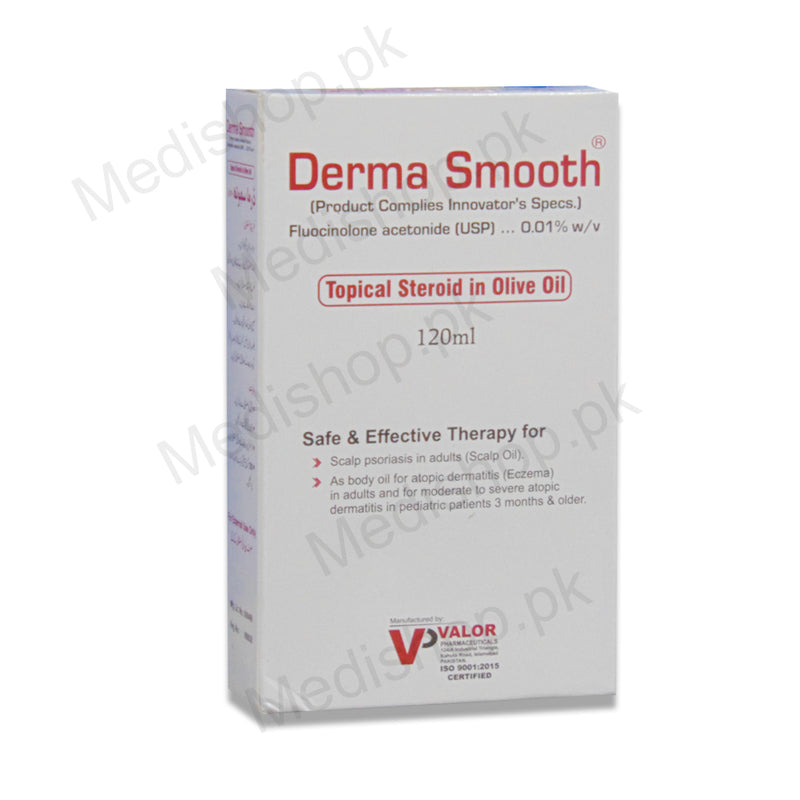 derma smooth oil 120ml valor pharma
