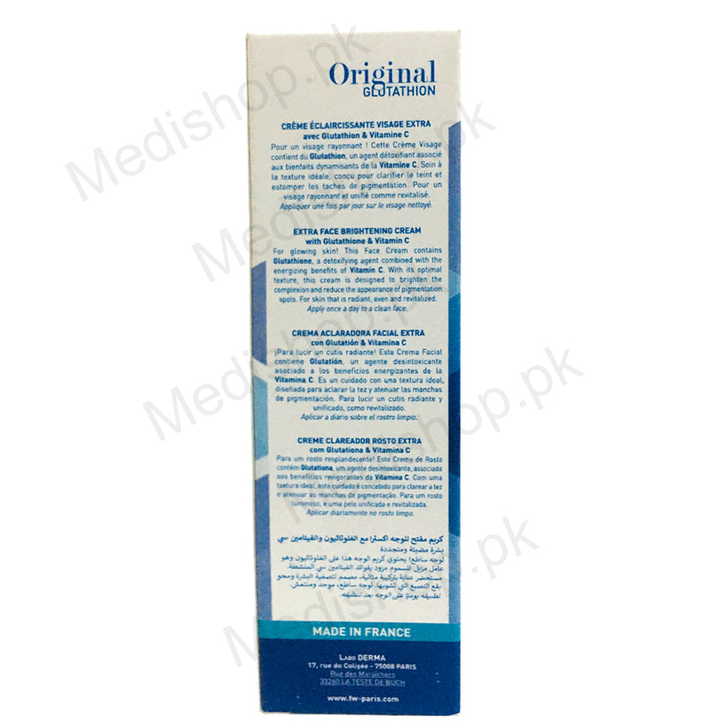 F & W ORIGINAL GLUTATHION EXTRA BRIGHTENING FACE CREAM Medishop.pk F & W ORIGINAL GLUTATHION EXTRA BRIGHTENING FACE CREAM Medishop.pk