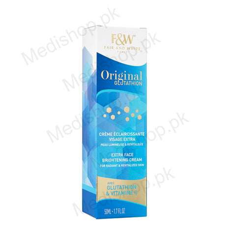 f&w glutathione extra brightening lotion F & W ORIGINAL GLUTATHION EXTRA BRIGHTENING FACE CREAM – Medishop.pk