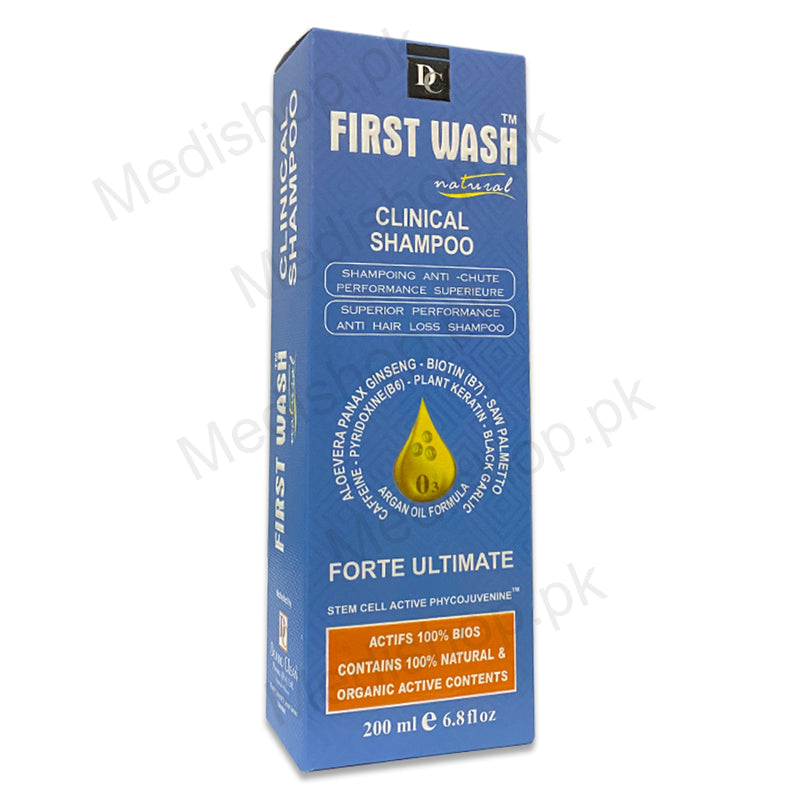 Shampoo First Rinse First Wash Natural Clinical Shampoo Fort Ultimate 200ml – Medishop.pk