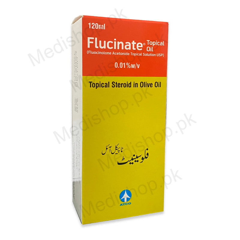 Flucinate Topical Oil 0.01% 120ml fluocinotone acetonide steroid olive oil atco