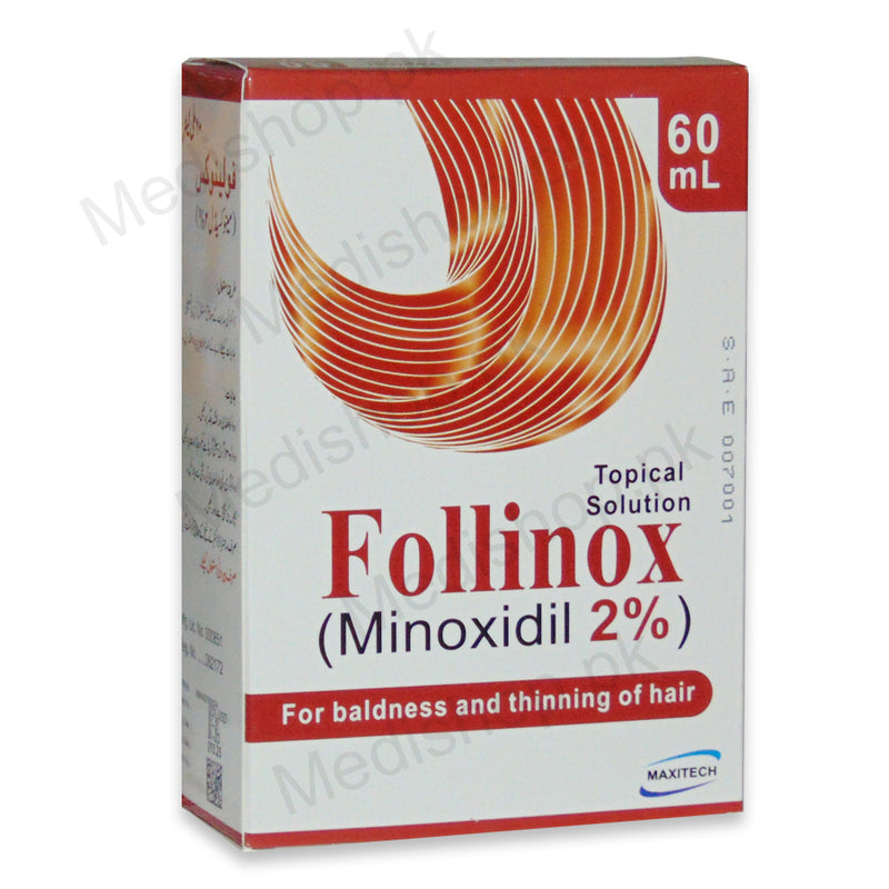    follinox topical solution spray minoxidil 2% maxitech pharma hair treatment anti hairfall