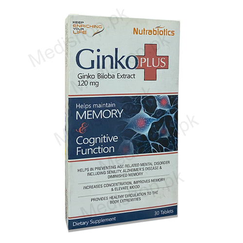 ginko plus ginko biloba extract 120mg maintan memory congnitive function supplement tablets