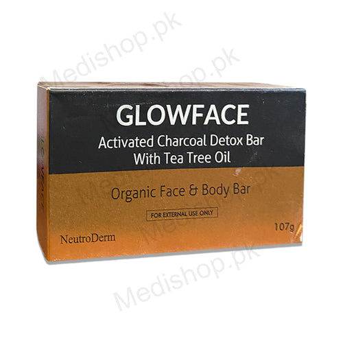 Glowface Activated Charcoal Detox Bar Tea Tree Oil – Face & Body