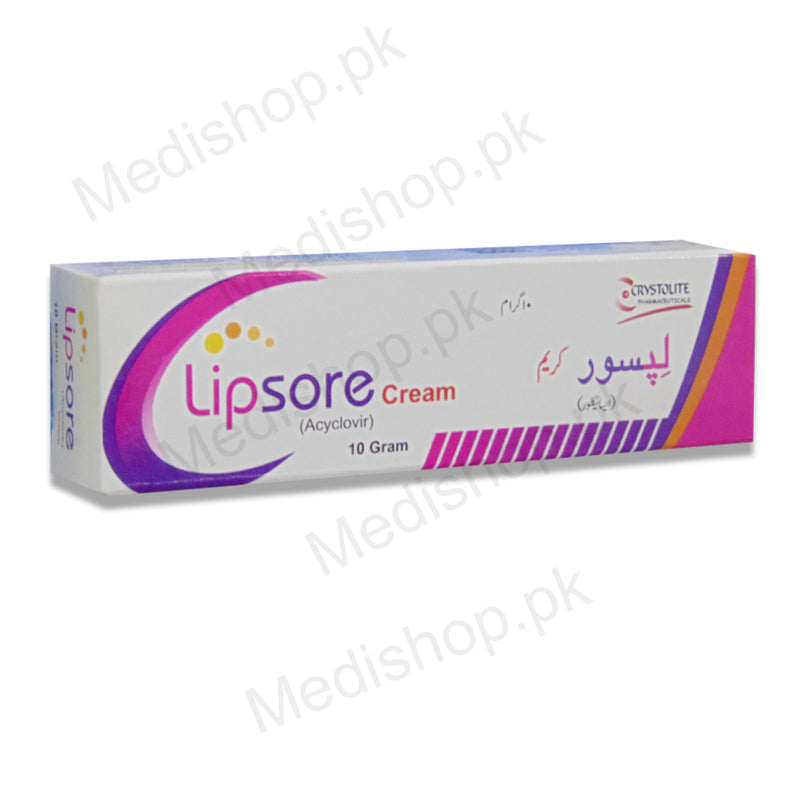 lipsro cream acyclovir 10gm crystolite pharma