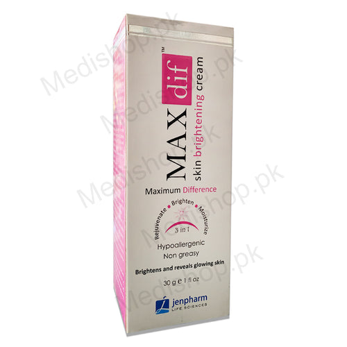 maxdif brightening cream 30g skin whitening glutathione jenpharm life sciences