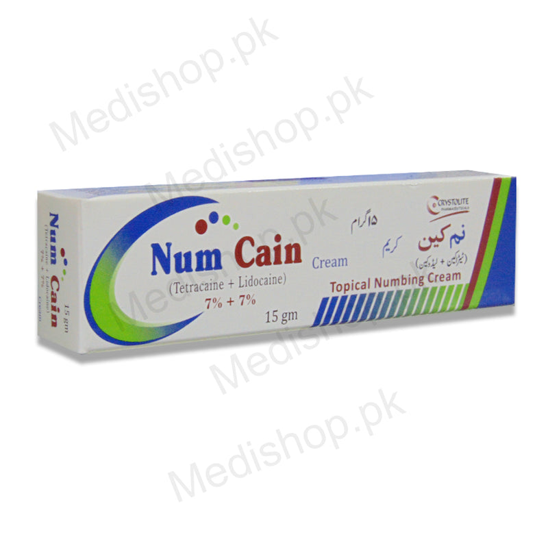 num cain cream tetracaine lidocaine crystolite pharma