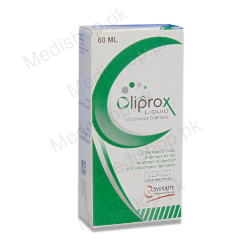     oliprox liquid ciclopirox olamine 60ml crystolite pharma dandruff