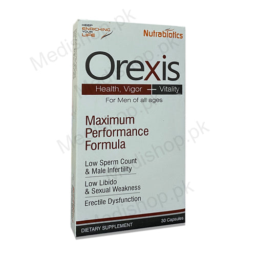 orexis health vigor vitality capsules men sexual wellness performance formula supplement nutrabiotics