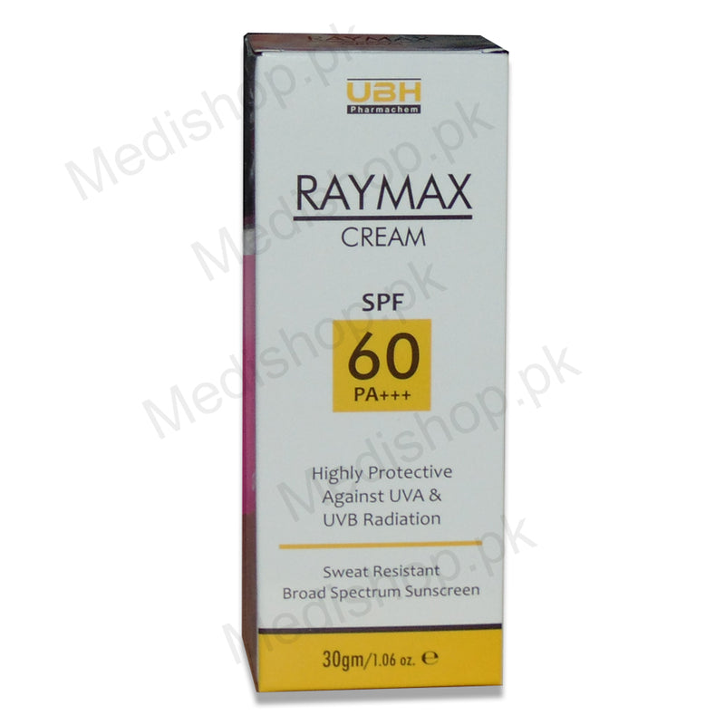 Raymax Cream Spf60 Sunblock 30gm – Medishop.pk