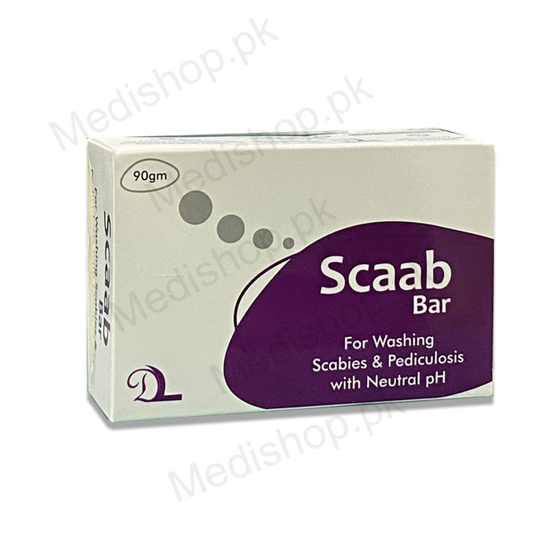    scaab bar scabies pediculosis 90gm derma shine pharma