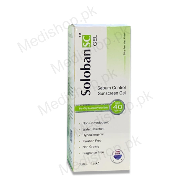 Soloban Sc Gel SPF40 sunblock 30gm