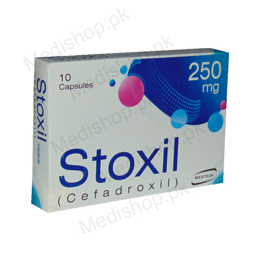stoxil 250mg cefadroxil maxitech pharama