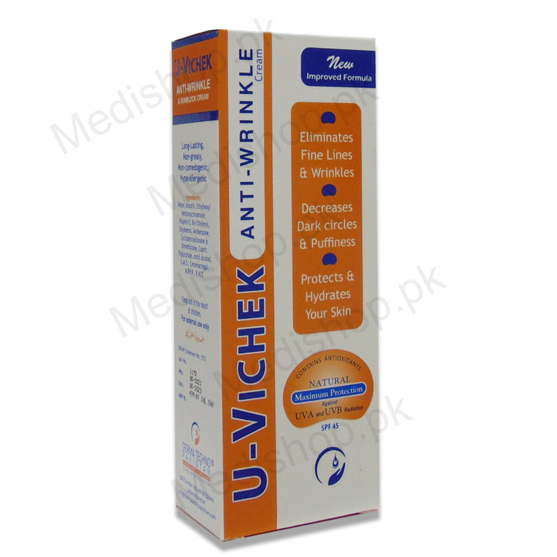    u vi chek anti wrinkle cream derma techno pakistan