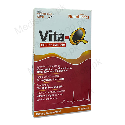 vita-q co-enzyme q10 supplement tablets vitamin c e beta carotene selenium nutrabiotics