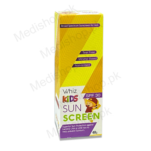 whiz kids suns screen sunblock spf 30 whiz pharma